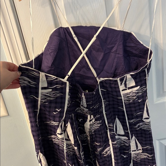 NWT Anthropologie Celadine Scallop Piped Mini Dress in Blue Motif, size XL - Picture 8 of 13